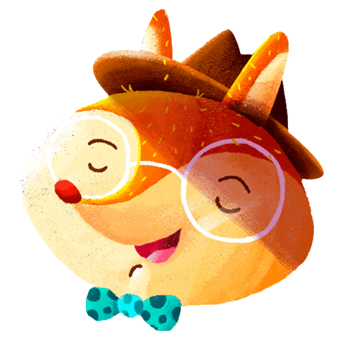 Happy Fox Sticker
