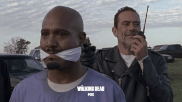 the walking dead laughing GIF