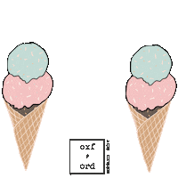 Cheers Cone Sticker by OxfordIceCream