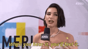 dua lipa when you hear it youll feel it GIF by AMAs