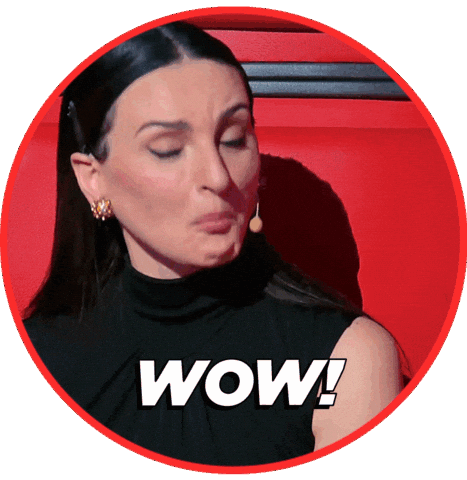 Wow Sticker by The Voice of Italy
