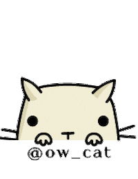 Off White Cat Sticker