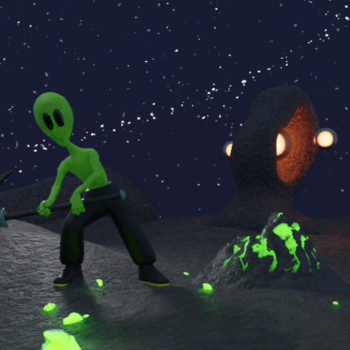Space Glowing GIF by Lonely Aliens