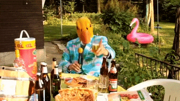 ingo-ohne-flamingo party celebrate drink beer GIF