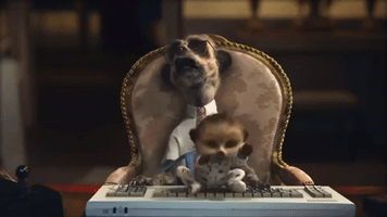 Typing Baby Oleg GIF