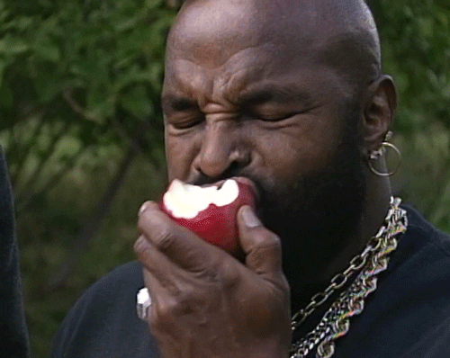 Mr T Apple GIF by Team Coco - Find & Share on GIPHY