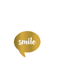 Gold Smile Sticker by fotokasten.de