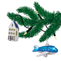 flying merry christmas Sticker by KLM