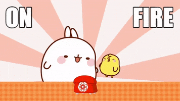 Happy On Fire GIF by Molang