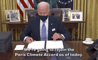 Joe Biden Paris Climate Accord GIF by GIPHY News
