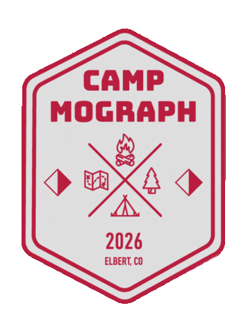 Camp Sticker by Mograph