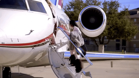 Real Housewives Plane GIF by leeannelocken - Find & Share on GIPHY