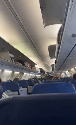 Tired Airplane GIF by Storyful