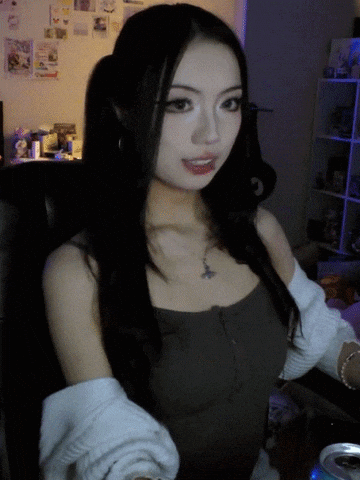 Beautiful Girl Flirting GIF