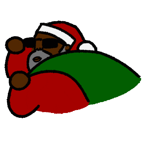 Santa Claus Christmas Sticker by Monique Wray