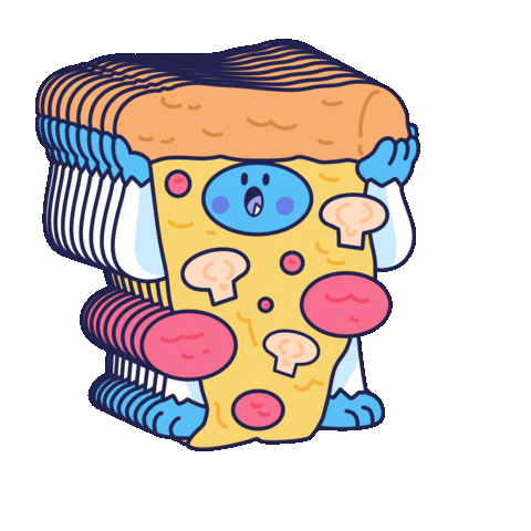 Pizza Yeti Sticker by The Yetee