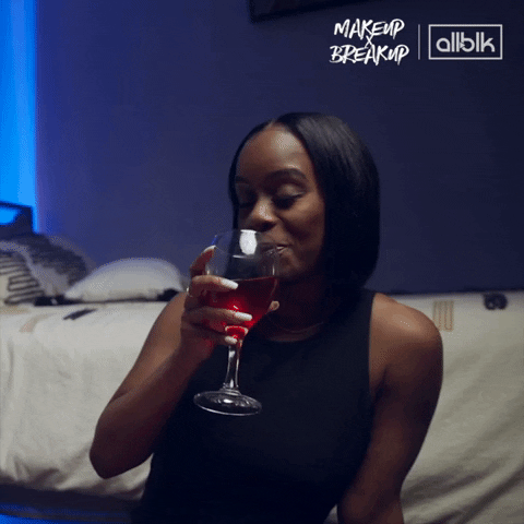 Wine Time Drinking Alone GIF by ALLBLK