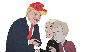 President Trump Smoking Sticker by Brother Leo