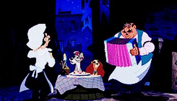 lady and the tramp dinner GIF