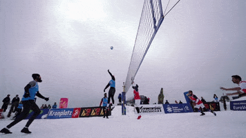 snowvolleyball snow winter usa volleyball GIF