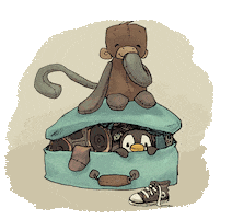 Monkey Penguin Sticker by arsedition