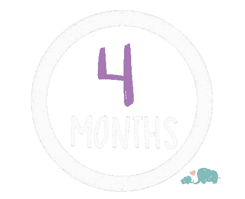 4 Months Milestones Sticker by Baby Nest Designs for iOS & Android | GIPHY