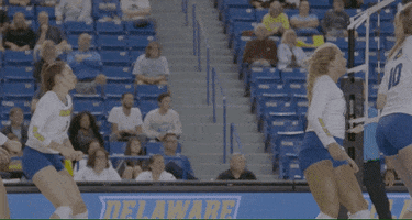 BlueHens volleyball excitement delaware bluehens GIF