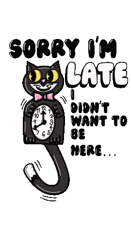 Homebody Running Late Sticker