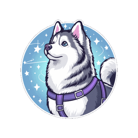 Husky Sticker by 4fluffy.shop