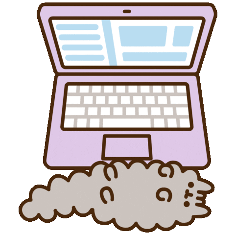 Working Work From Home Sticker by Pusheen for iOS & Android | GIPHY