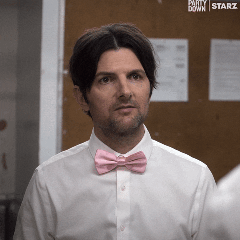 Embarrassed Adam Scott GIF by Party Down