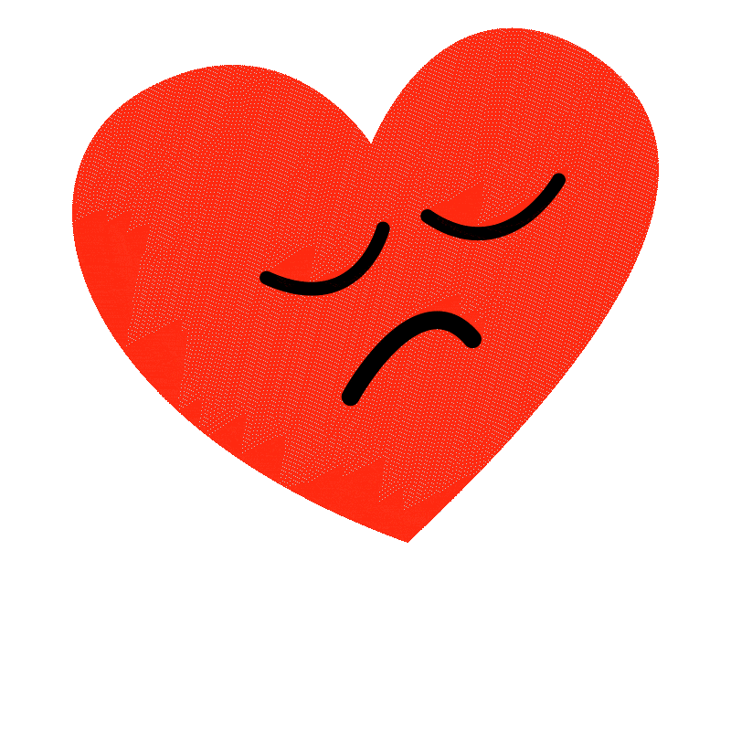 Sad Heart Sticker by Ana Armendariz