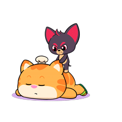 Wake Up Cat Sticker by UpStudiosWorld