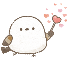 Heart Bird Sticker