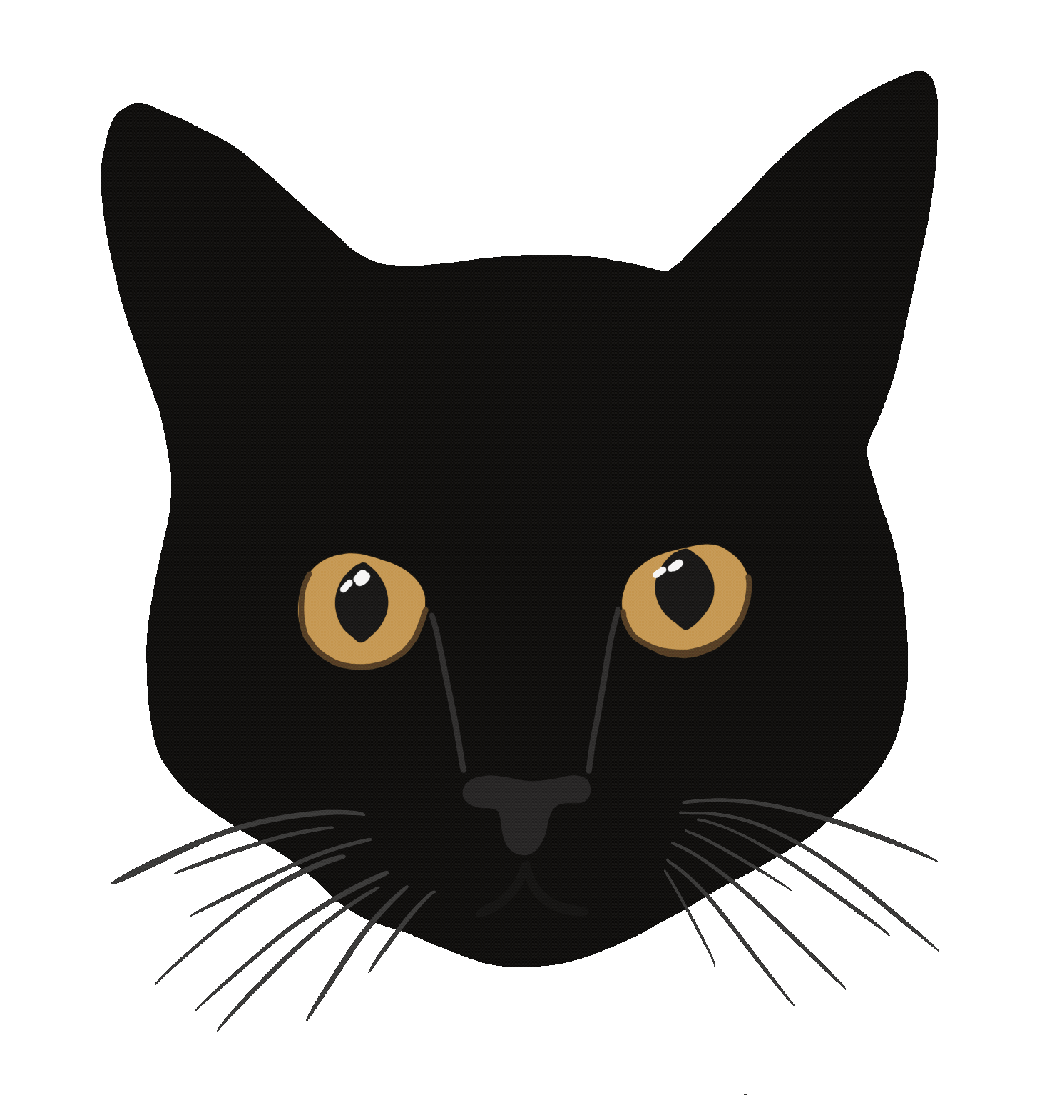 Black Cat Kitten Sticker for iOS & Android | GIPHY
