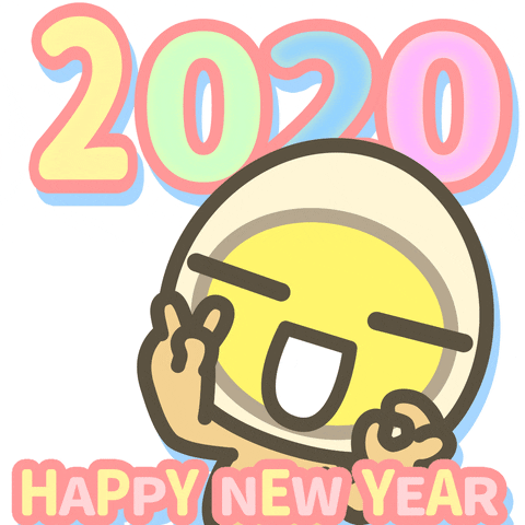 Happy New Year Egg GIF by miluegg