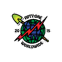 World Globe Sticker by 50to01