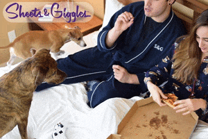 In Bed Eating GIF by Sheets & Giggles