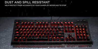 water resistant mechanical keyboard GIF by CORSAIR