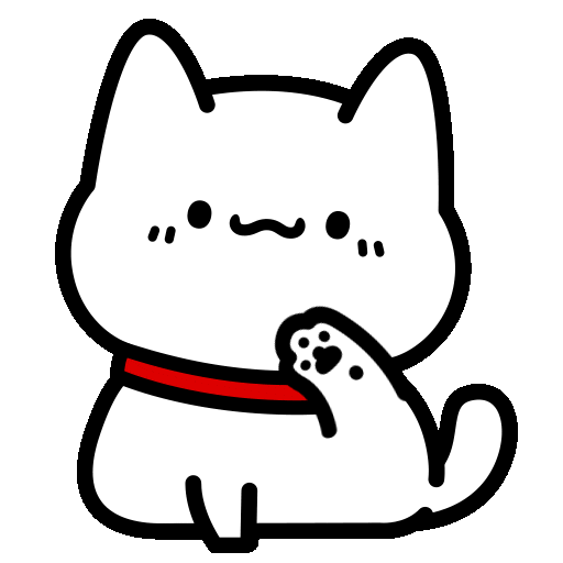 White Cat Hello Sticker by Lord Tofu Animation