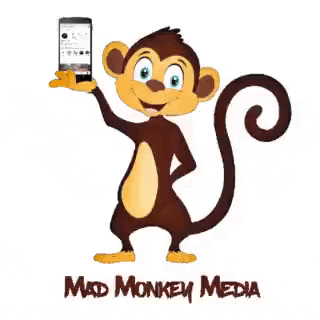 MadMonkeyMediaInc monkey cute monkey cartoon monkey smiling monkey GIF