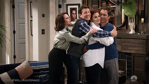 Group Hug Nbc GIF by Will & Grace - Find & Share on GIPHY