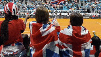 Waving British GIF by Fed Cup by BNP Paribas