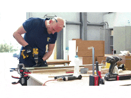HerringboneKitchens wood drill carpentry kitchens GIF