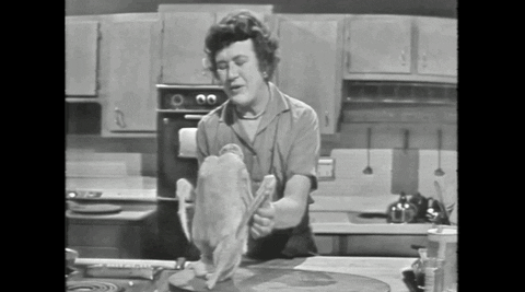 Roast Chicken Cooking GIF by Julia Child - Find & Share on GIPHY