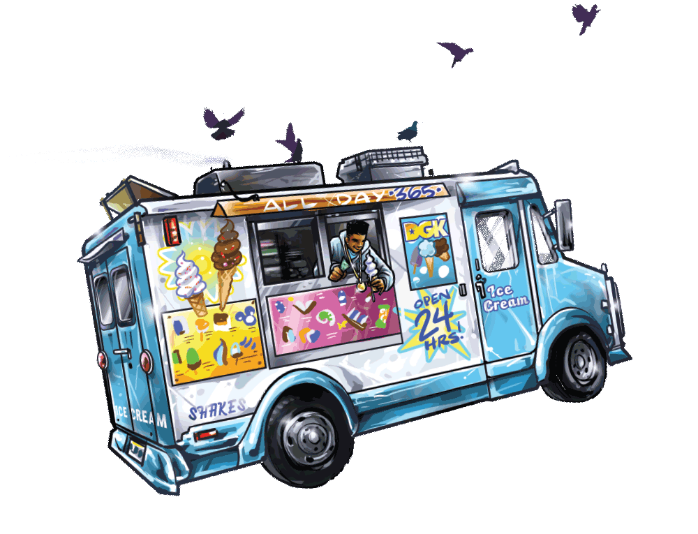 Ice Cream Skate Sticker by dgk for iOS & Android GIPHY