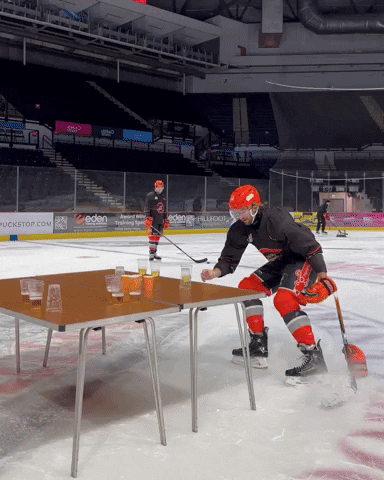 Ice Hockey Drinking GIF