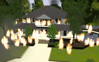 the sims fire GIF