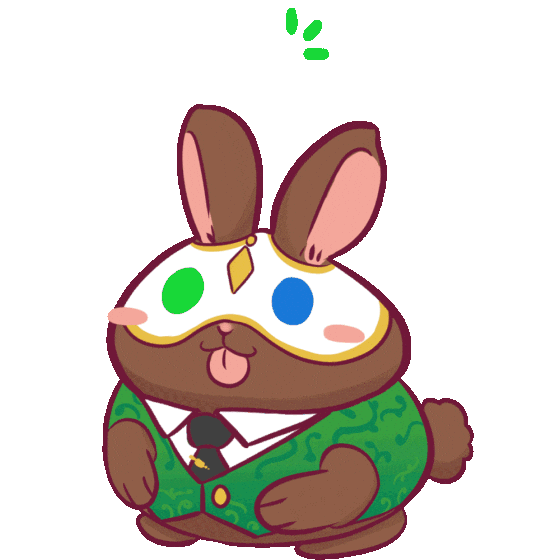 Thinking Bunny Sticker