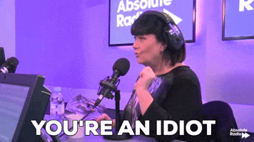 Dawn French Idiot GIF by AbsoluteRadio